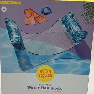 Sun Squad Tropical Blue Inflatable Water Hammock